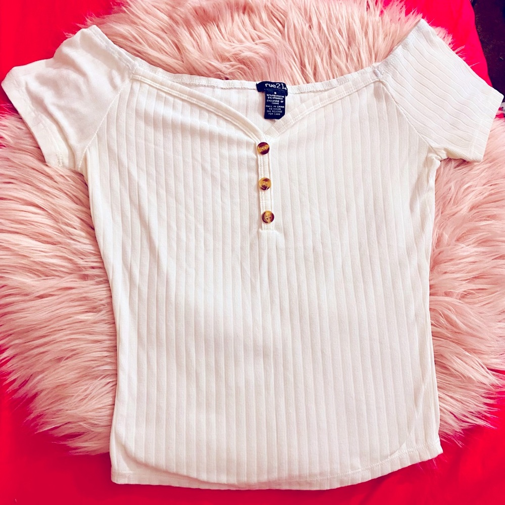 Cute White Rue21 Crop Top